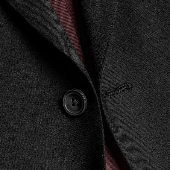 Charles Tyrwhitt Natural Stretch Twill Suit Jacket — Black
