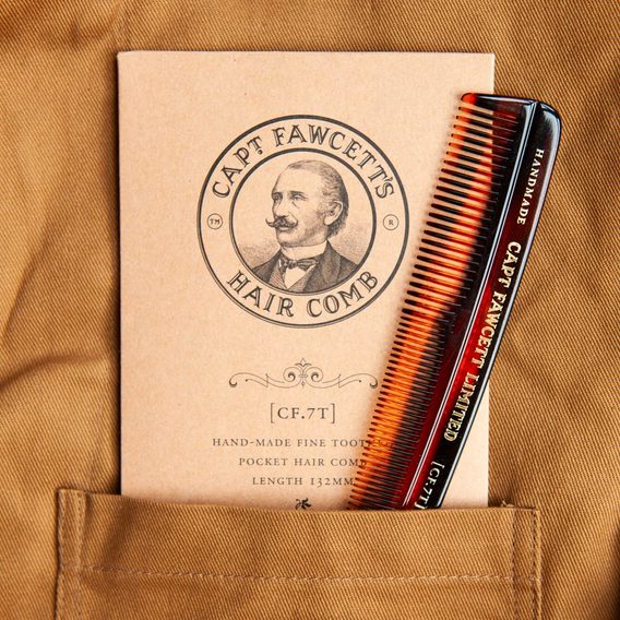 Cpt. Fawcett — Hair Comb with Leather Case