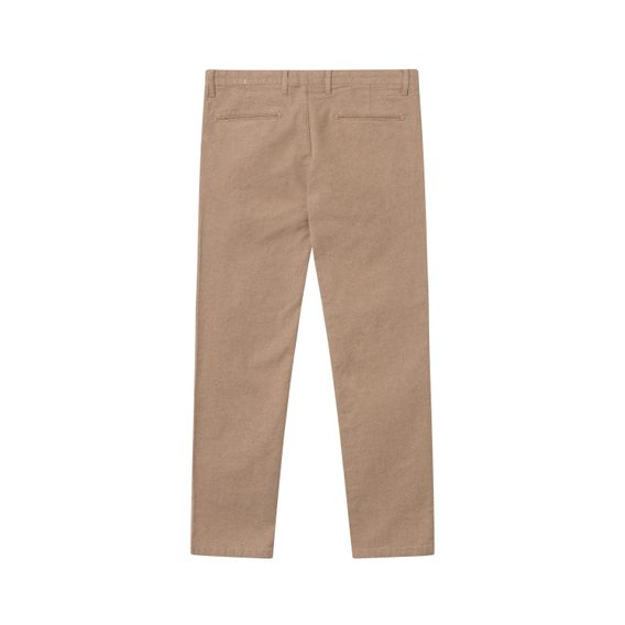 KnowledgeCotton Apparel Chuck Regular Flannel Chino Pants — Kelp Melange