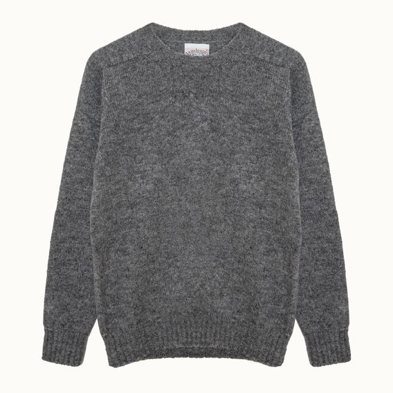 Jamieson's Saddle Shoulder Jumper — Grey