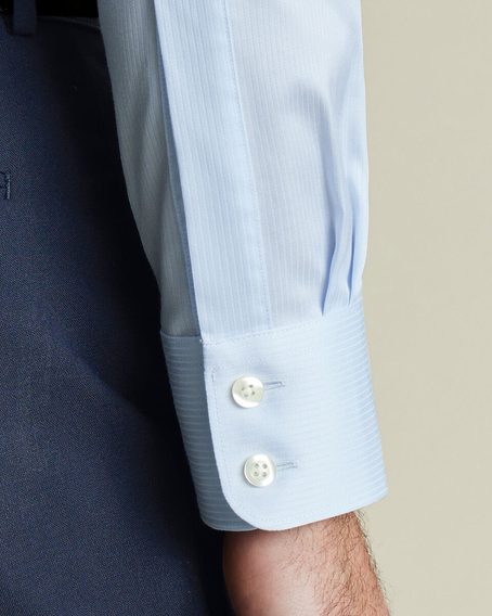 Charles Tyrwhitt Luxury Stripe Shirt — Ice Blue