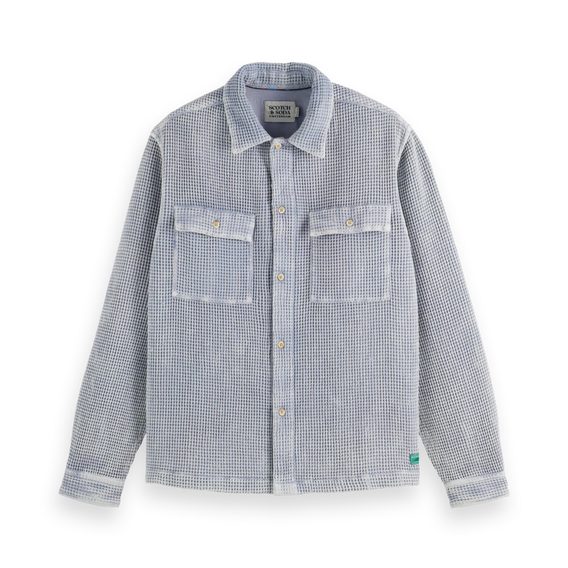 Scotch & Soda — Regular Fit Over-Dyed Waffle Shirt