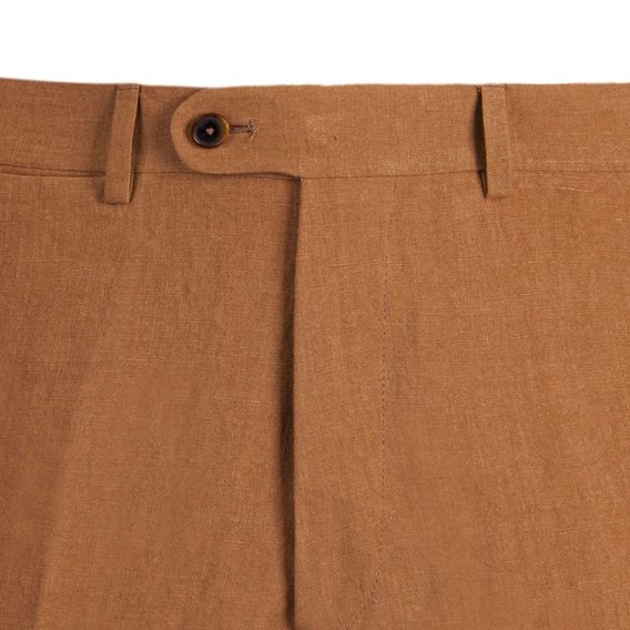 Pantaloni din in Walker Slater Edmond — Cognac