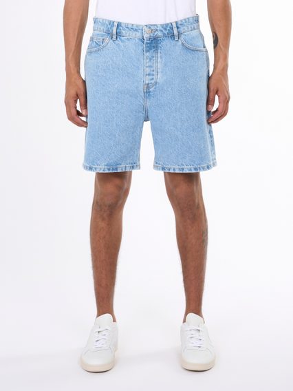 Pantaloni scurți din denim Knowledge Cotton Apparel — Bleached Stonewash