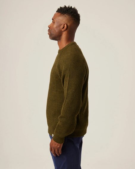 Peregrine Ford Crew Jumper — Olive