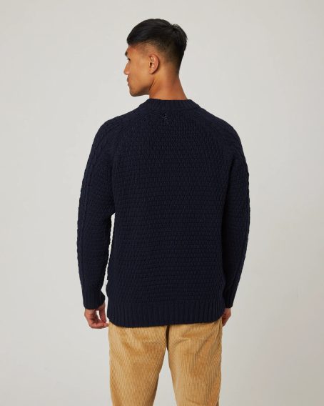 Peregrine Winston Crew Jumper — Navy