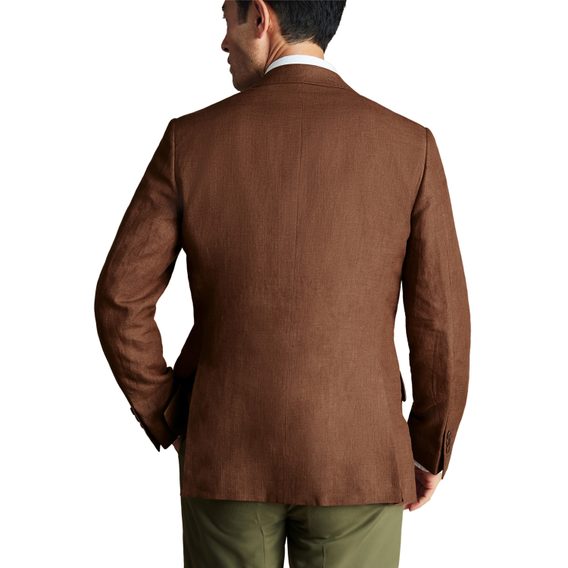 Charles Tyrwhitt Linen Jacket — Rust