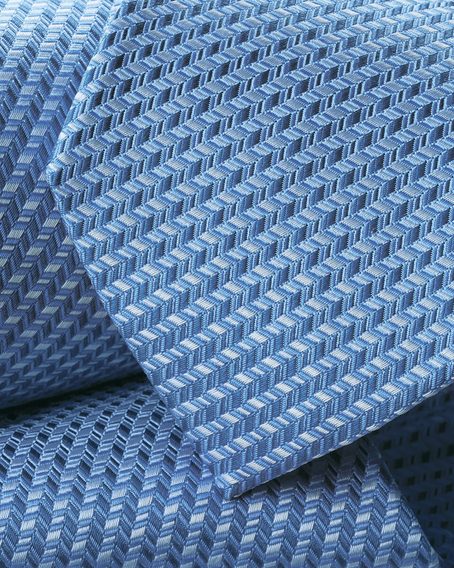 Charles Tyrwhitt Silk Patterned Tie — Light Blue