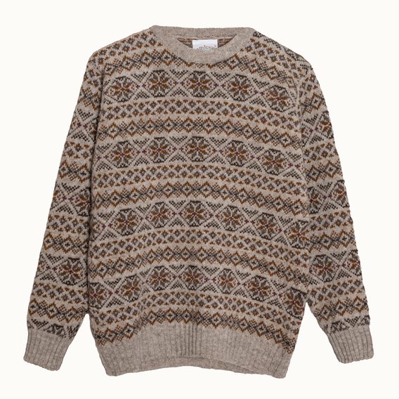 Jamieson's Fair Isle Jumper — Stone