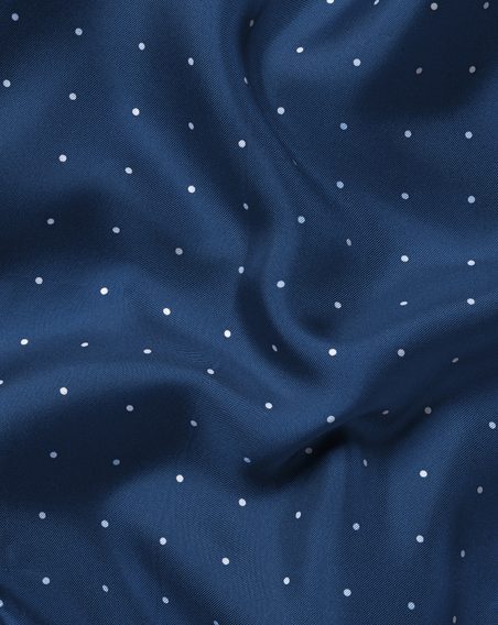 Charles Tyrwhitt Silk Spot Pocket Square — Ink Blue / White
