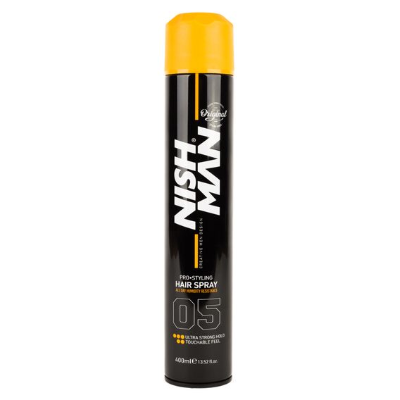 Fixativ de păr extra puternic și maleabil Nish Man (400 ml)
