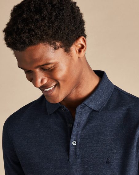 Charles Tyrwhitt Pique Polo — Navy