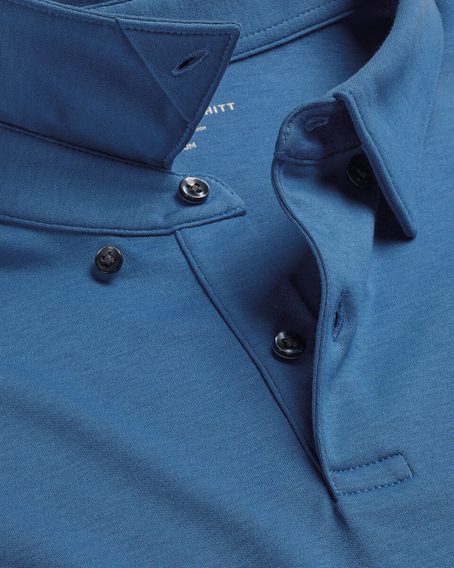 Charles Tyrwhitt Smart Jersey Polo — Ocean Blue