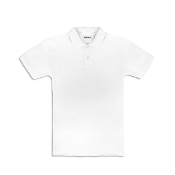 Tricou polo sidef John & Paul - alb