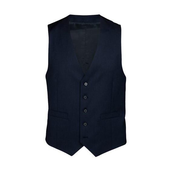 Charles Tyrwhitt Natural Stretch Twill Vest — Navy