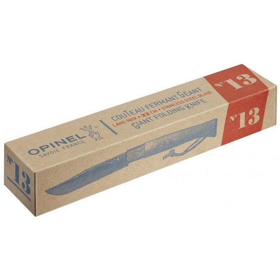 Opinel VRI N°13 Inox cuțit de închidere mare cu mâner de stejar + cutie de carton