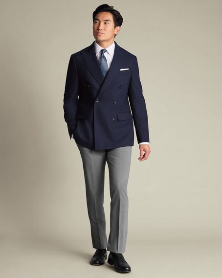 Double Breasted Proper Blazer — Navy