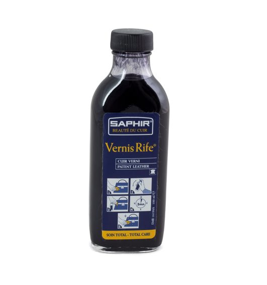 Balsam pentru pantofi lăcuiți și genți din piele Saphir Vernis Rife - negru (100 ml)