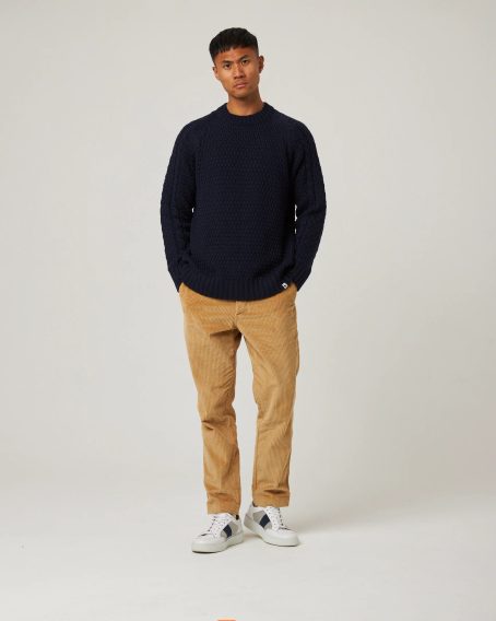 Peregrine Winston Crew Jumper — Navy