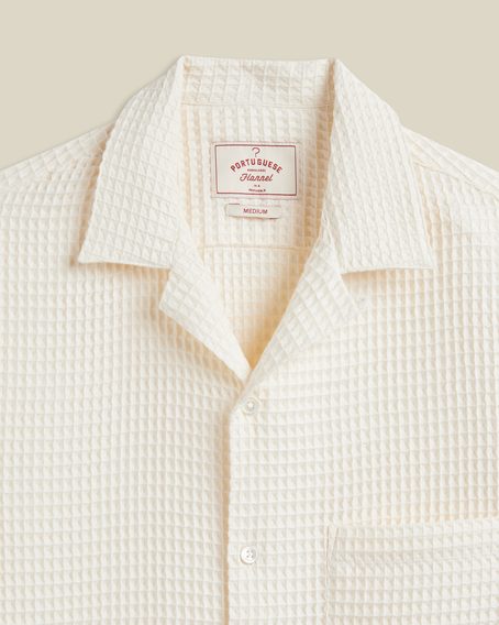 Portuguese Flannel Honey Comb — White