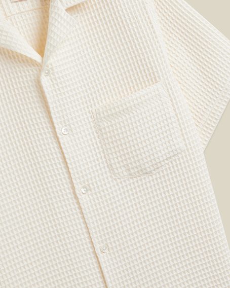 Portuguese Flannel Honey Comb — White