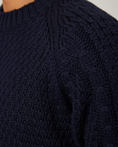 Peregrine Winston Crew Jumper — Navy