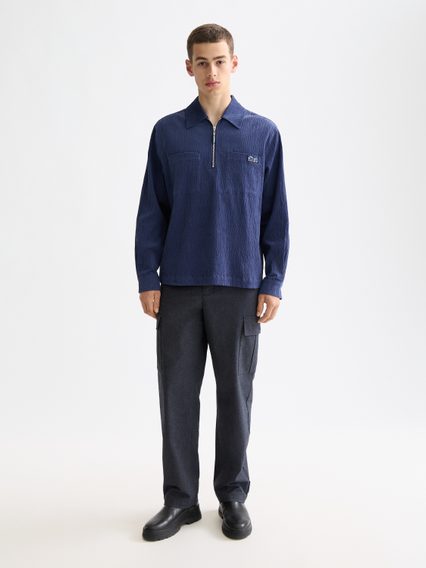Scotch & Soda — Quarter Zip Corduroy Shirt