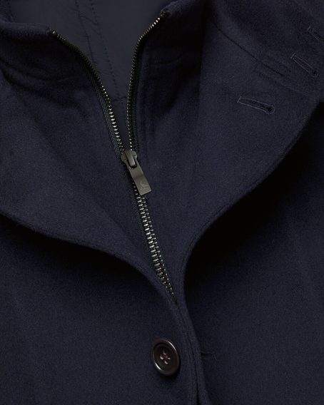 Charles Tyrwhitt Pure Wool Funnel Neck Overcoat
