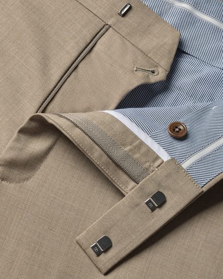 Charles Tyrwhitt Ultimate Performance Sharkskin Suit Trousers — Taupe