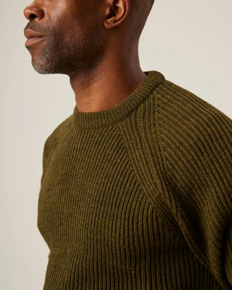 Peregrine Ford Crew Jumper — Olive