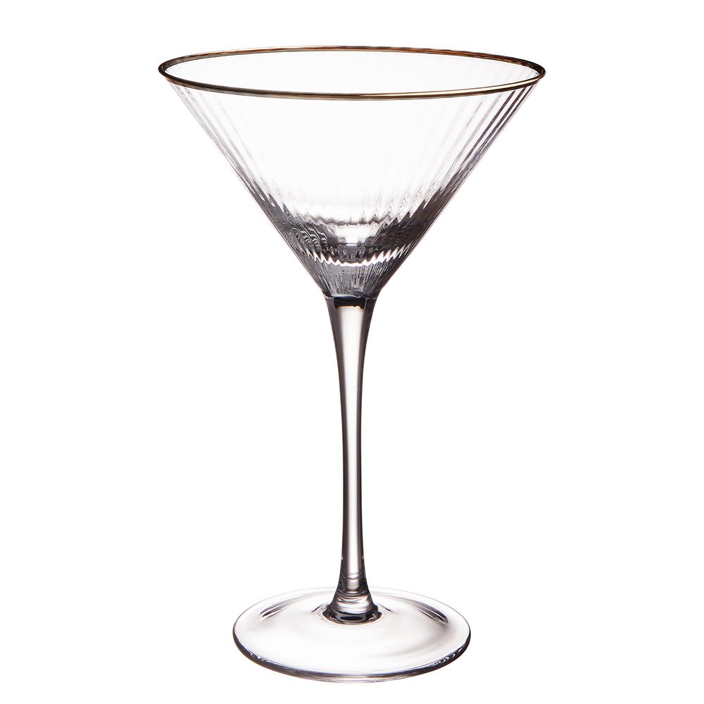GOLDEN TWENTIES Pohár na martini so zlatým okrajom 300 ml