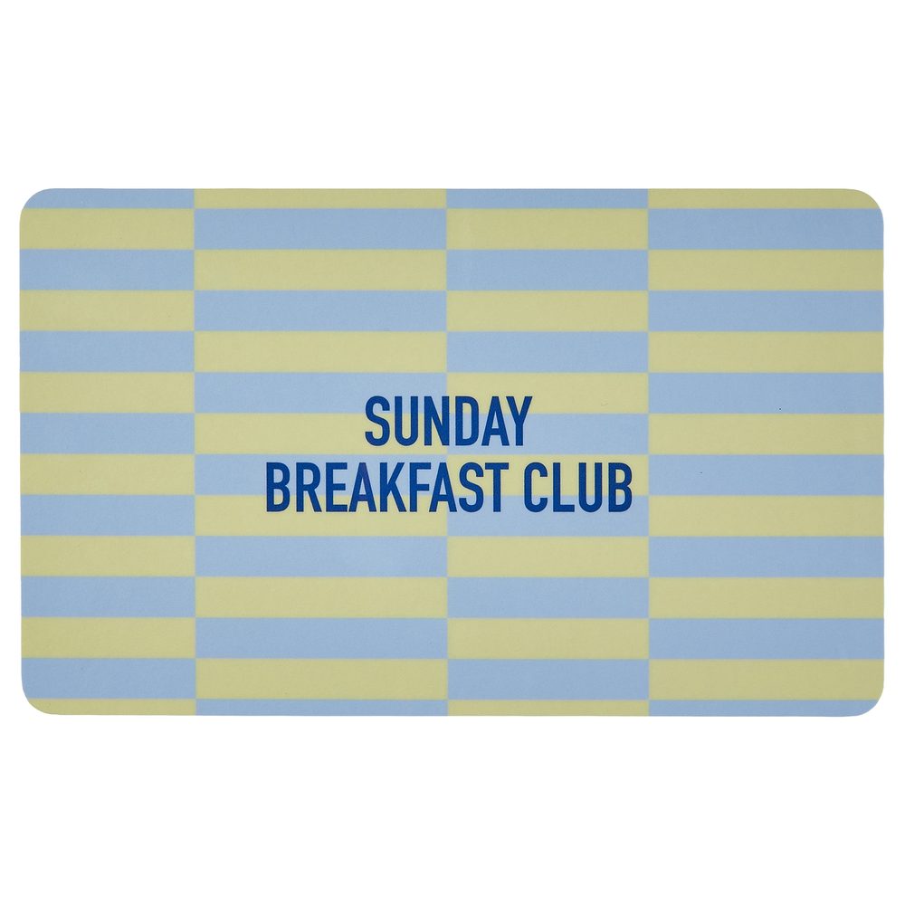 BREAD N' BUTTER Raňajková doska "Sunday Breakfast Club" - žltá/modrá
