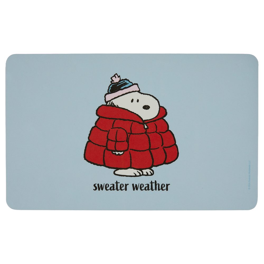 PEANUTS Raňajková doska "Sweather Weather" - modrá