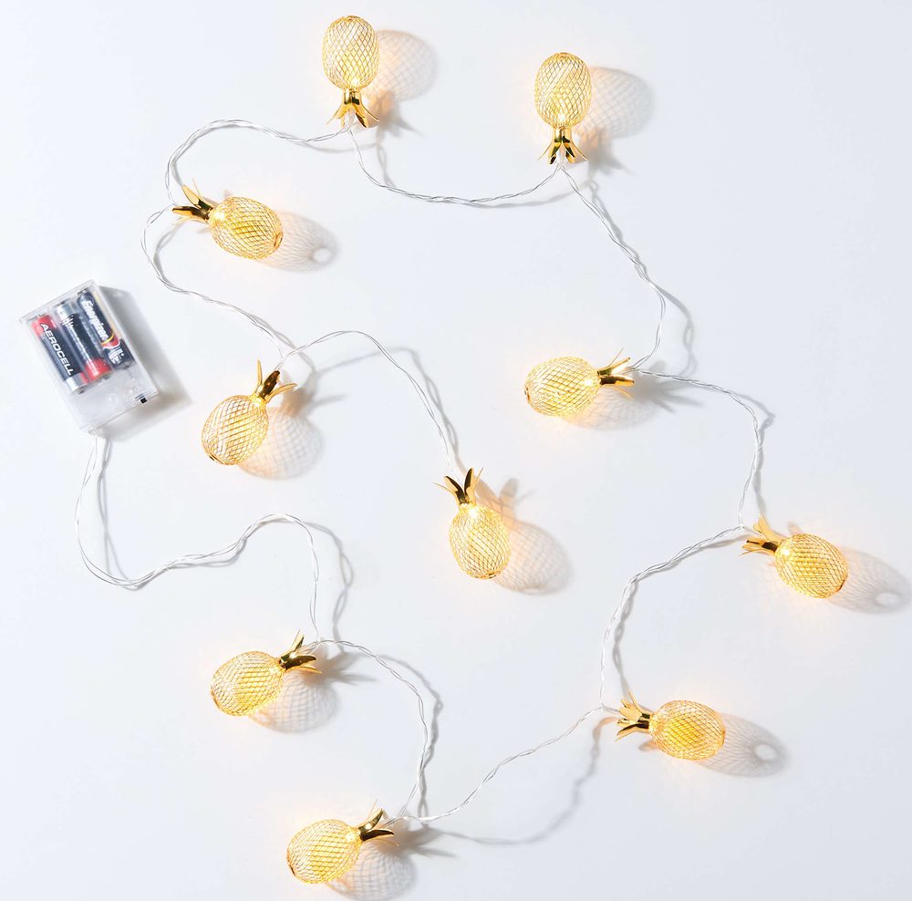 MIAMI Svetelná reťaz LED s ananásom USB 10 svetiel
