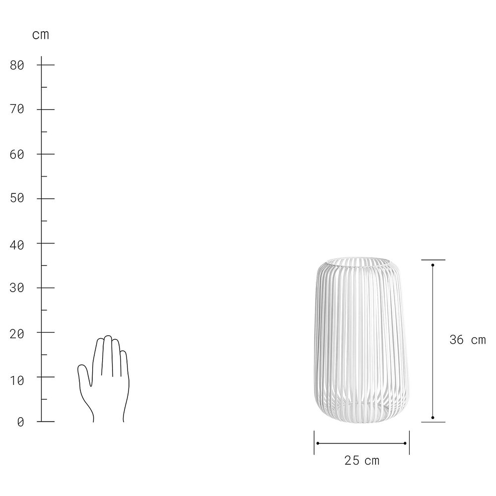 COCOON Lucerna 36 cm - biela (obrázok 4)