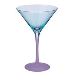COCKTAIL NIGHT Pohár na martini - tyrkysová/fialová