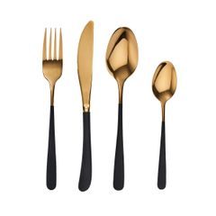 EMPIRE Príbor set 4 ks - zlatá/čierna