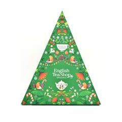 ENGLISH TEA SHOP Adventný kalendár trojuholník 25 ks - zelená