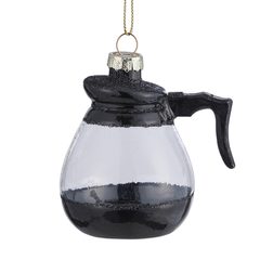 HANG ON Sklenená ozdoba kanvička