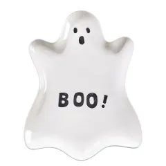 HALLOWEEN Dekoračný tanier duch 36 cm - biela