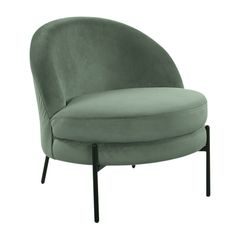 GALET Zamatové kreslo - mätová