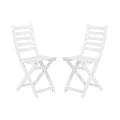 LODGE Skladacie stoličky biela, 2 kusy