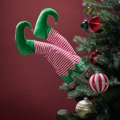 X-MAS Ozdoba nohy v strome elf 35 cm