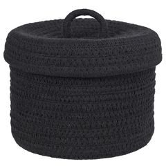 SET UP Kôš okrúhly s vekom malý - čierny