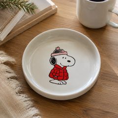 PEANUTS Talířek na šperky kulatý Snoopy v kabátku 10 cm