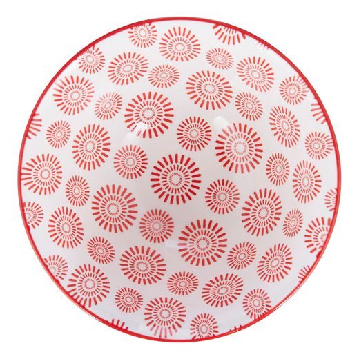 ORNAMENTS MISKA 520 ML - ČIERNA/ČERVENÁ