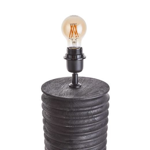 GROOVED PODSTAVEC LAMPY 48 CM - ČIERNA