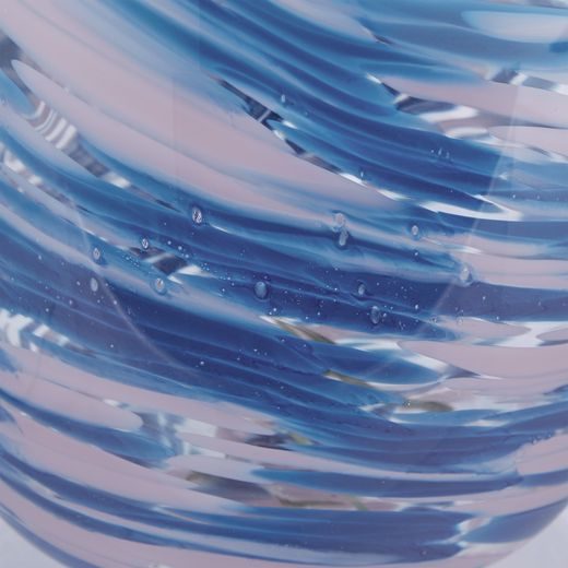 SWIRL VÁZA 27 CM - MODRÁ/RUŽOVÁ