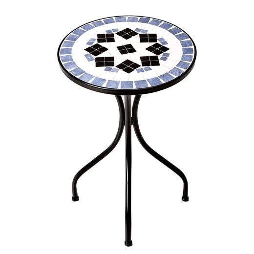 PALAZZO ODKLADACÍ STOLÍK 35 CM - BIELA/MODRÁ