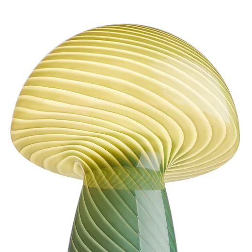 FUNGI TOWN SKLENENÁ LAMPA - ZELENÁ